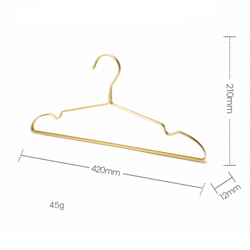 5/10pcs Matte Gold Clothes drobe Organizerer Aluminum Alloy Clothing Drying Rack HangAnti -slip Dress Towel Coat Hangers War
