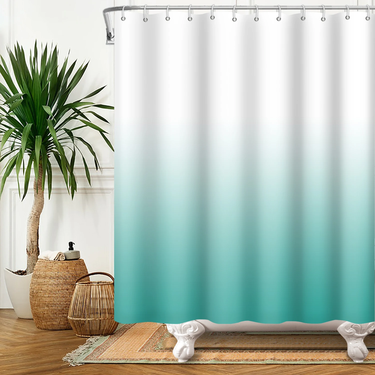 Занавеска для душа в богемном стиле полосатая ткань современном бохо занавеска