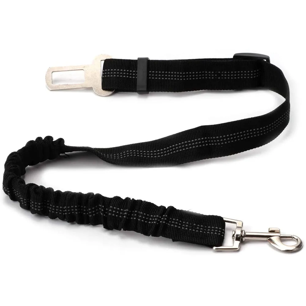 

Pet Dog Car Seat Belt Clip Anti Shock Elastic Nylon Bungee Lead Reflective Adjustable Vehicle Travel Harness Leash for Dogs Cats