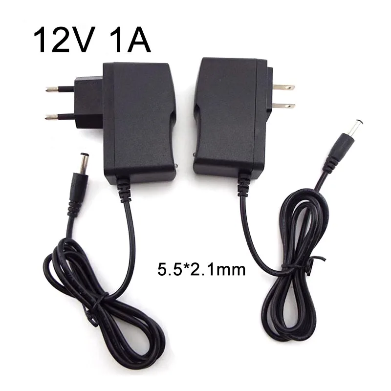 

18650 Lithium Battery Charger Power Supply Adapter AC 100-240V to DC 12.6V 1A 5.5*2.1mm US EU Plug