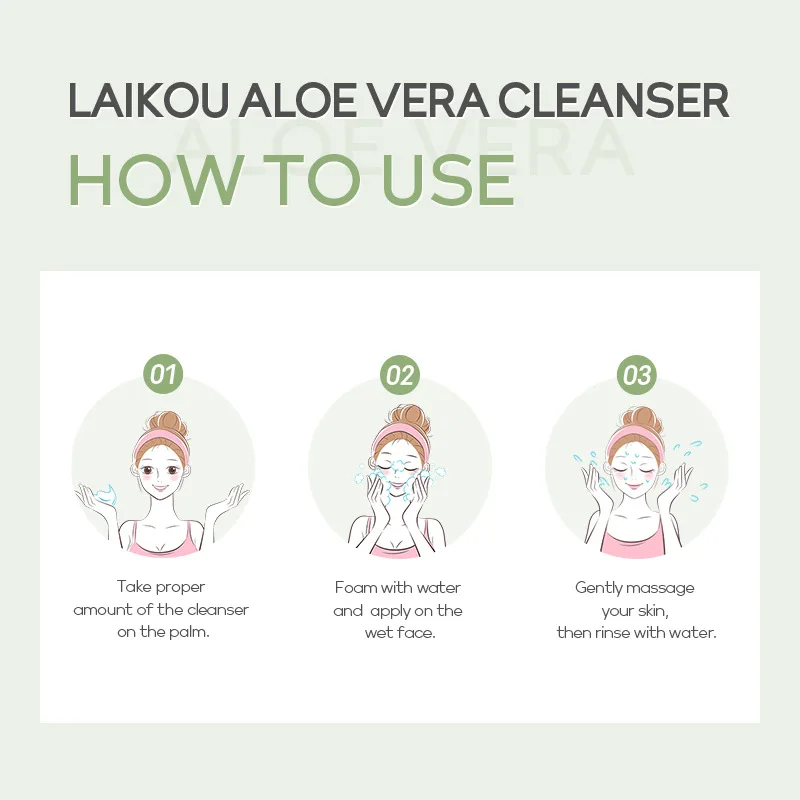 Фото Очищающее средство для лица с алоэ и сакурой: удаление черных точек, увлажнение, контроль жирности, скраб, глубокое питание кожи, косметическое средство для ухода за кожей №5