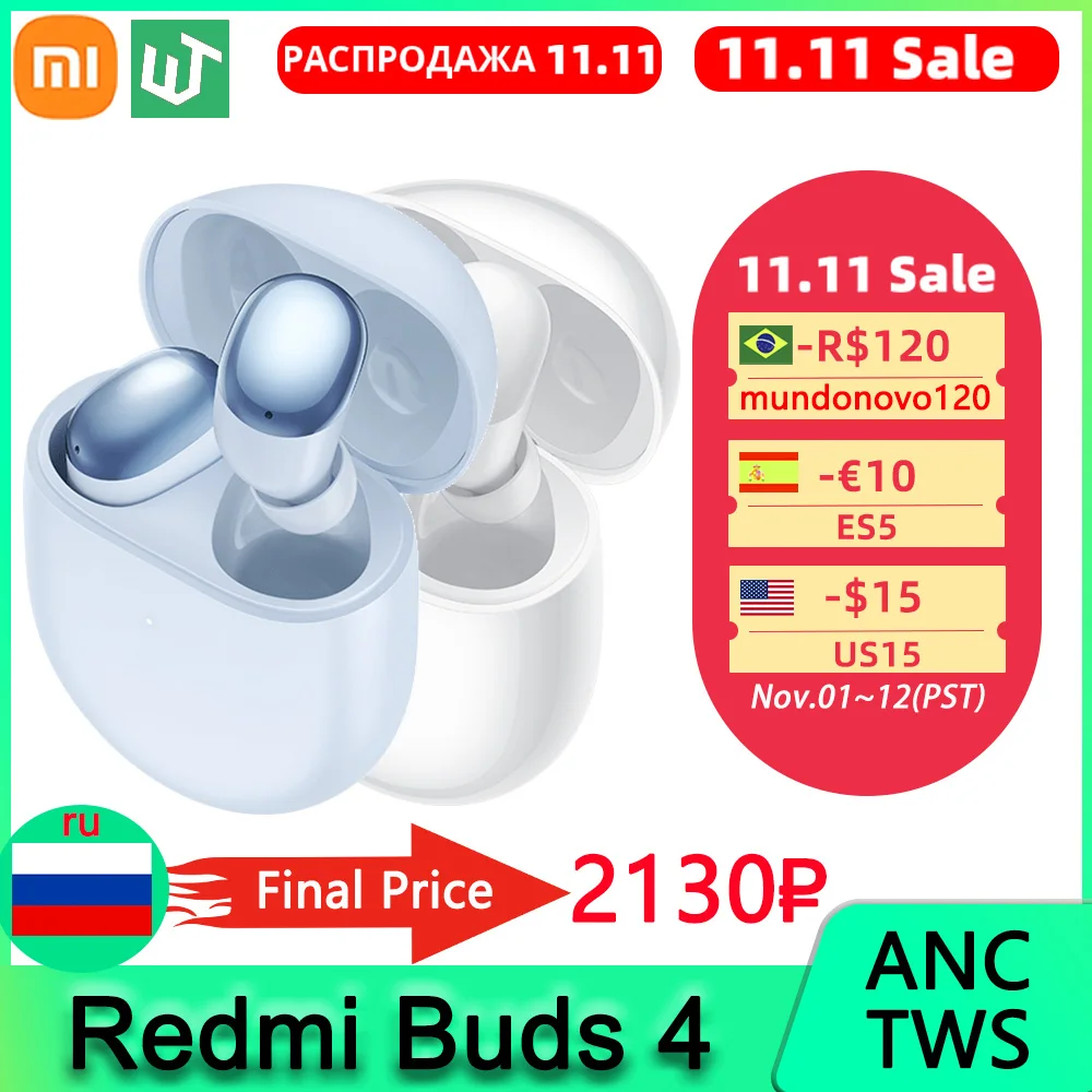 Najtaniej Xiaomi Redmi Buds 4 TWS Aktywne Słuchawki Z Redukcją Szumów Bluetooth 3 Mic Bezprzewodowe Słuchawki Do Gier Wodoodporne Sportowe Słuchawki Cena Xiaomi Redmi Buds 4 TWS Aktywne Słuchawki Z Redukcją Szumów Bluetooth 3 Mic Bezprzewodowe Słuchawki Do Gier Wodoodporne Sportowe Słuchawki
