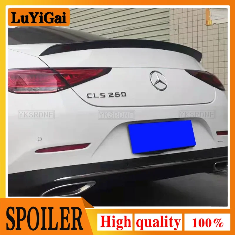 Спойлер для Mercedes CLS C257 2019-2021 Benz W257 CLS300 CLS350 CLS63 Заднее крыло багажника автомобиля Материал ABS Ремонт аксессуаров Спойлер
