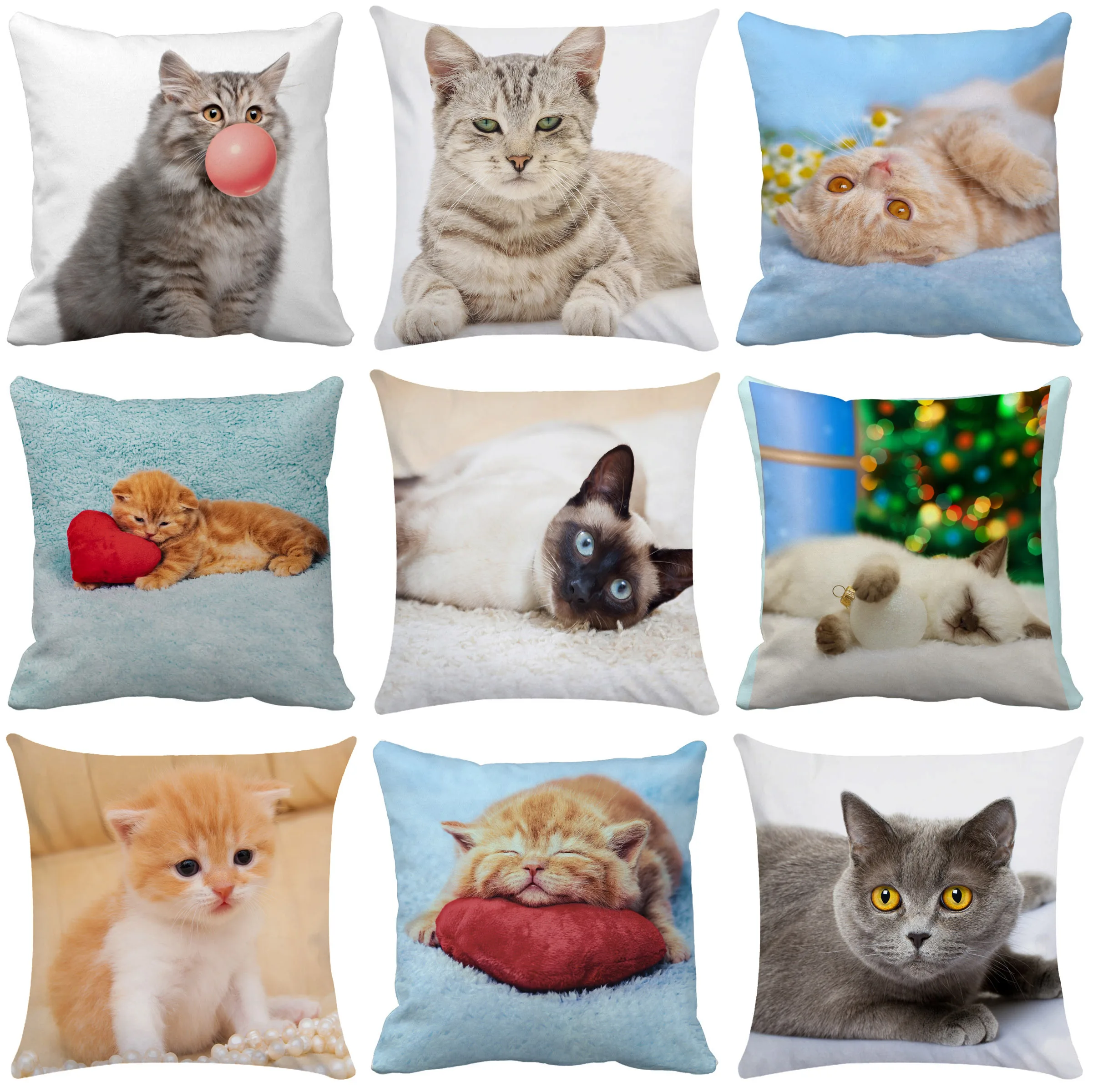 

45x45 см милый чехол-Подушка для домашнего питомца кошка для сна черный Чехол-Подушка для домашнего животного