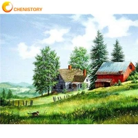 chenistory 60x75cm painting by numbers for adult handpainted landscape coloring by numbers grassland picture drawing wall art