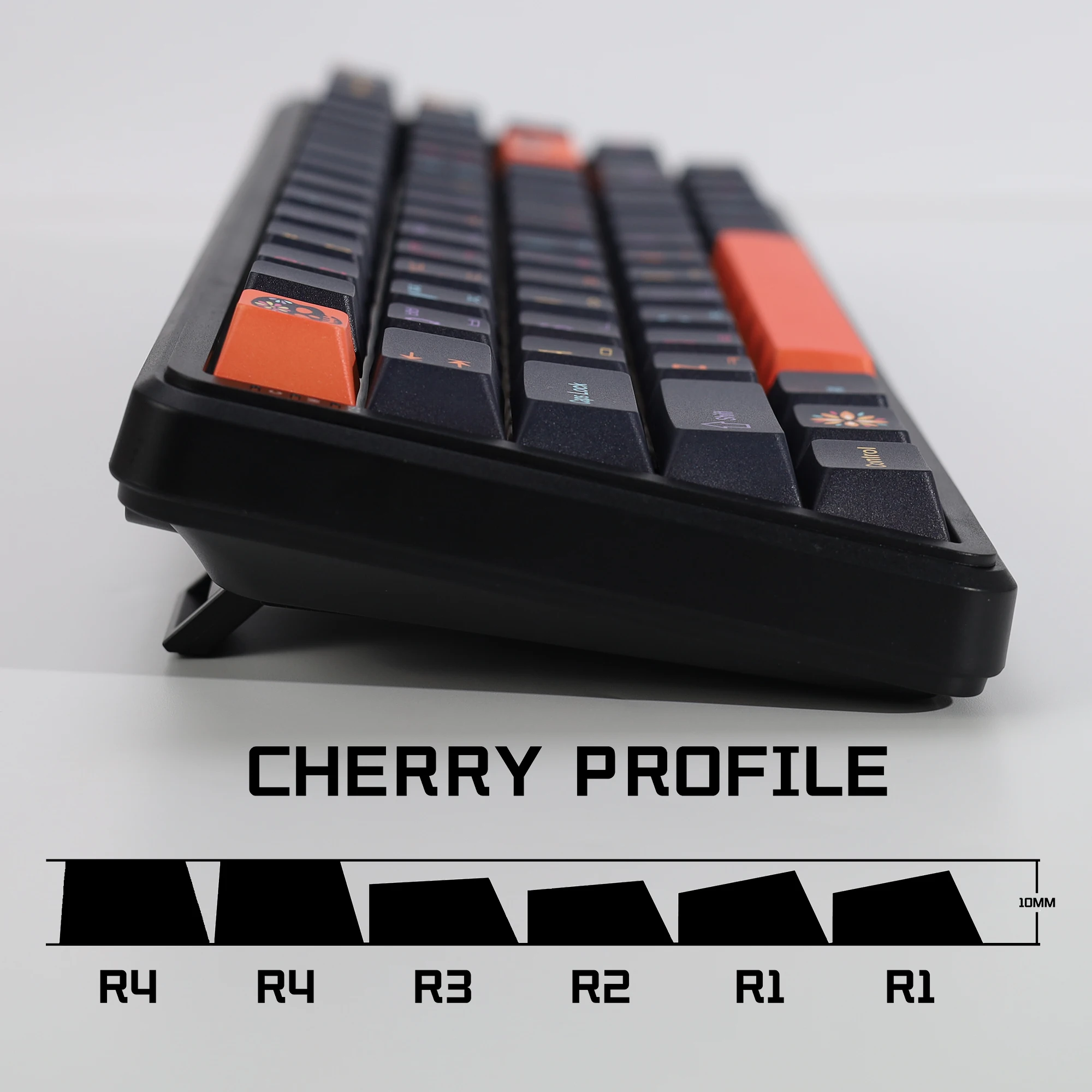 Фото Комплект кейкапов KBDiy GMK: корейские ретро-кейкапы GMK Mictlan Cherry Profile PBT ISO для магнитных переключателей, 60 клавиш, для игровой механической клавиатуры №3