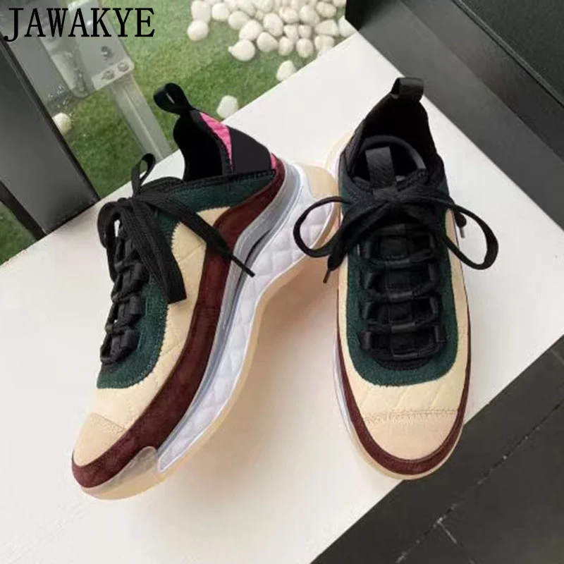 

Размера плюс женская дизайнерская спортивная обувь смешанных цветов для влюбленных брендовая Повседневная Деловая обувь Jelly Sole для мужчин и женщин