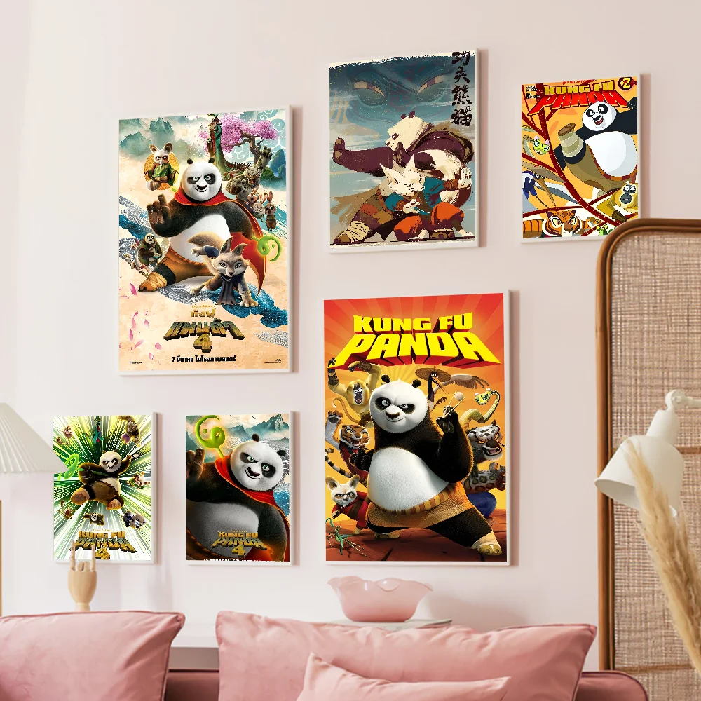 B-BEAST K-KINGDOM K-Kung F-Fu Panda аниме постеры липкие белые бумажные принты произведения