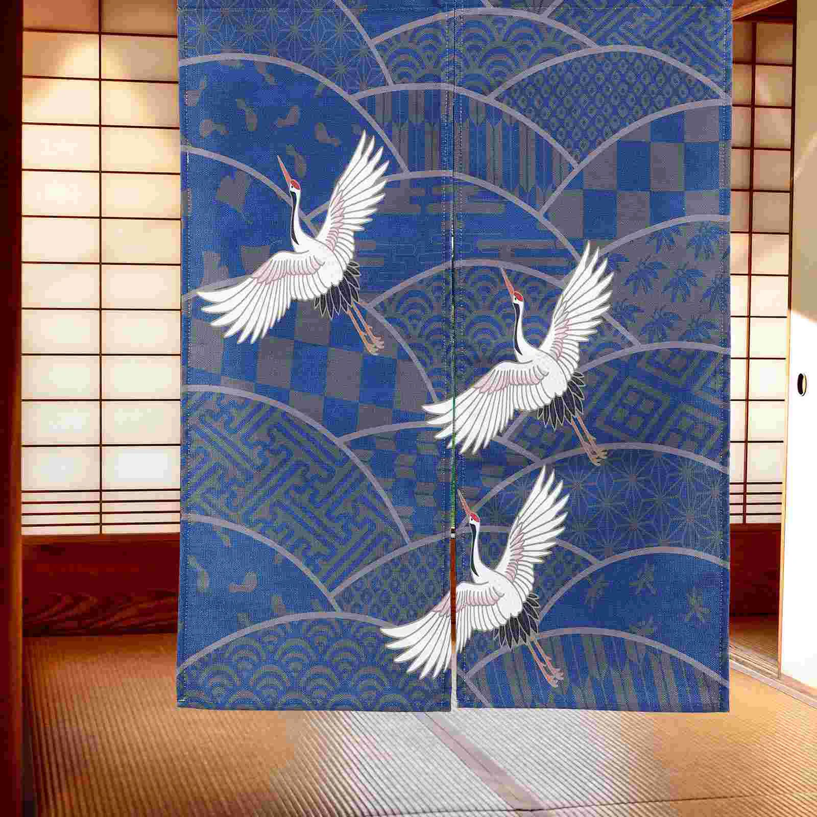 

Curtain Door Japanese Doorway Noren Tapestry Curtains Partition Kitchen Shower Hanging Beach Divider Style Restaurant Drapery