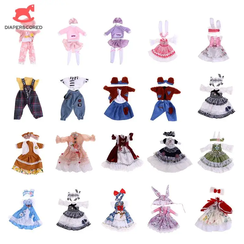 

High Quality Dress Fashion Doll Clothes 30cm Dolls Body Princess Doll and Clothes Can Dress Up Girls DIY Toys Birthday Gifts
