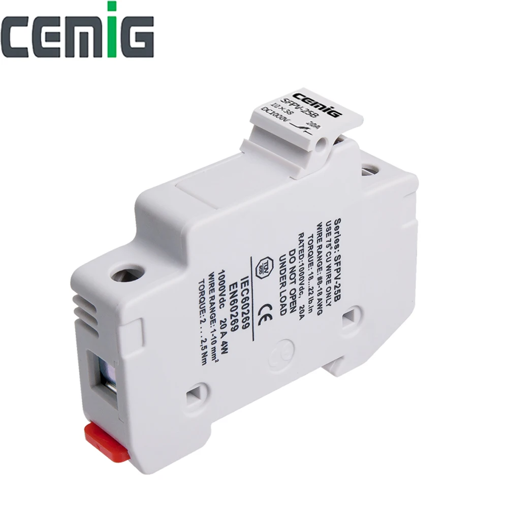 Держатель и предохранитель PV DC1000V 1-32A для фотоэлектрических ветровых систем