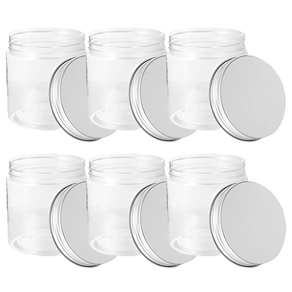 

6 Pcs Aluminum Lid Mason Jars Glass Container Portable Toy Food Holder Houehold Storage Containers Baby Multifunctional