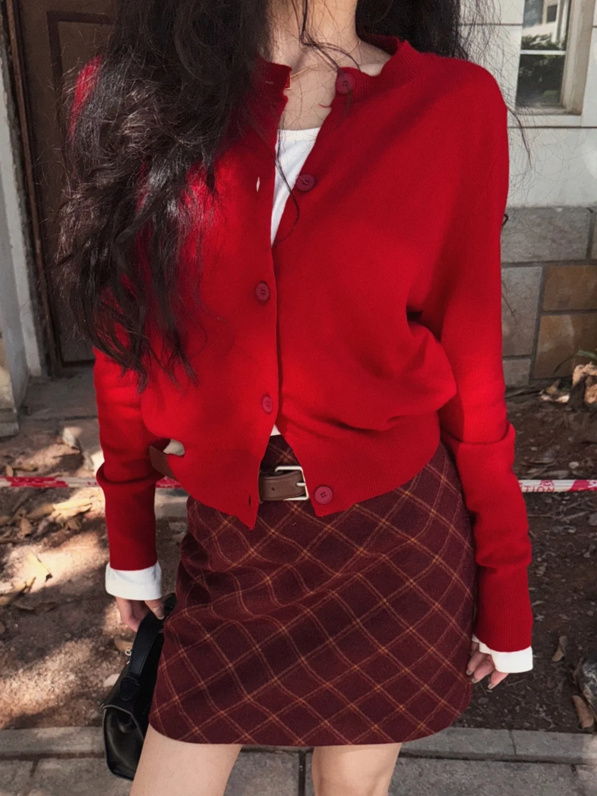 Рождественский красный свитер женский осенне-зимний мягкий клейкий вязаный