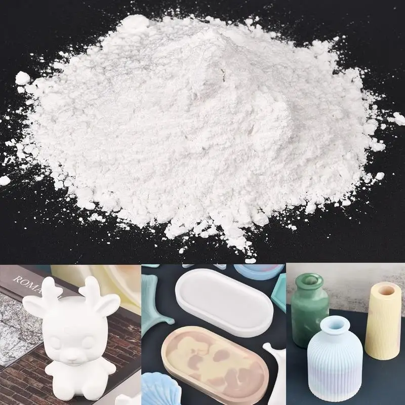 

High Density White Plaster Powder For DIY Handmade Casting Mold Casting Mould Aromatherapy Gypsum Powder Clay Concrete 100/1000g