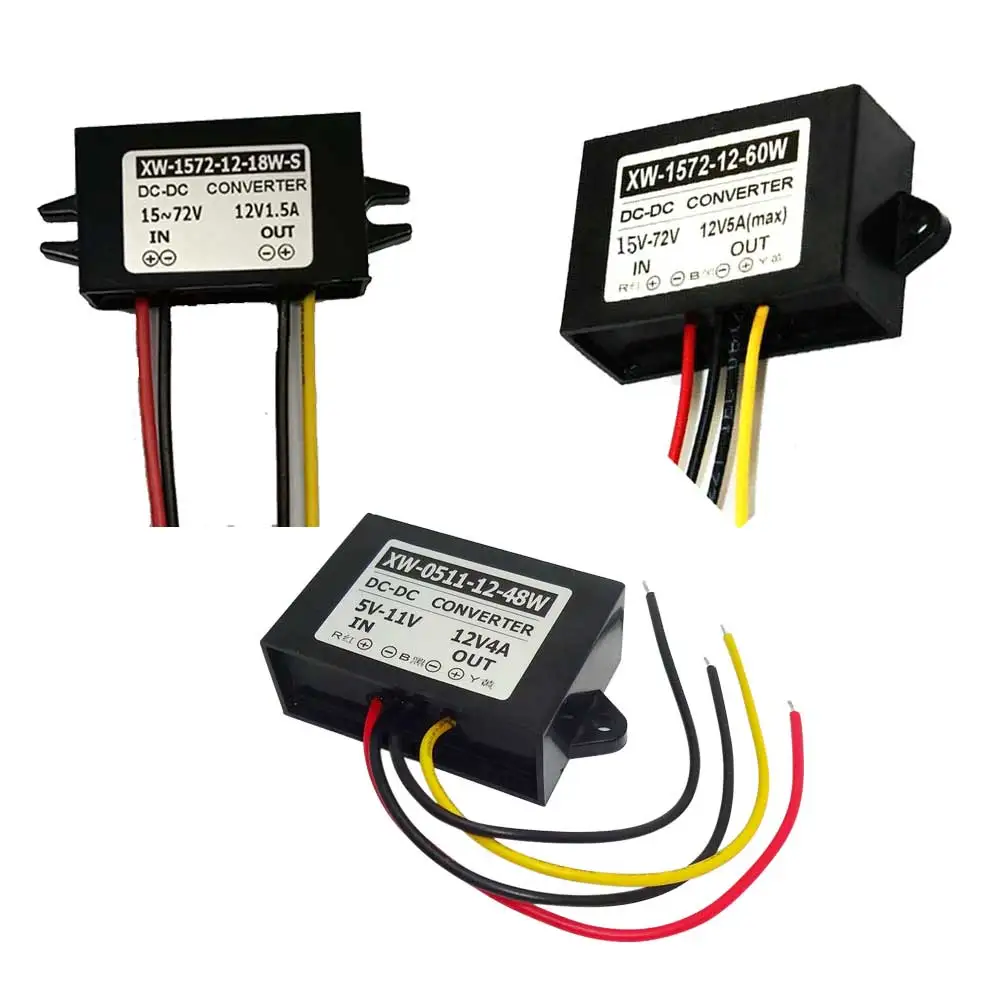 

15V-72V to 12V 1.5/5A 60W 18W DC DC Voltage Converter Step Down Volt Buck Regulator Transformer Power Supply for Cars Solar