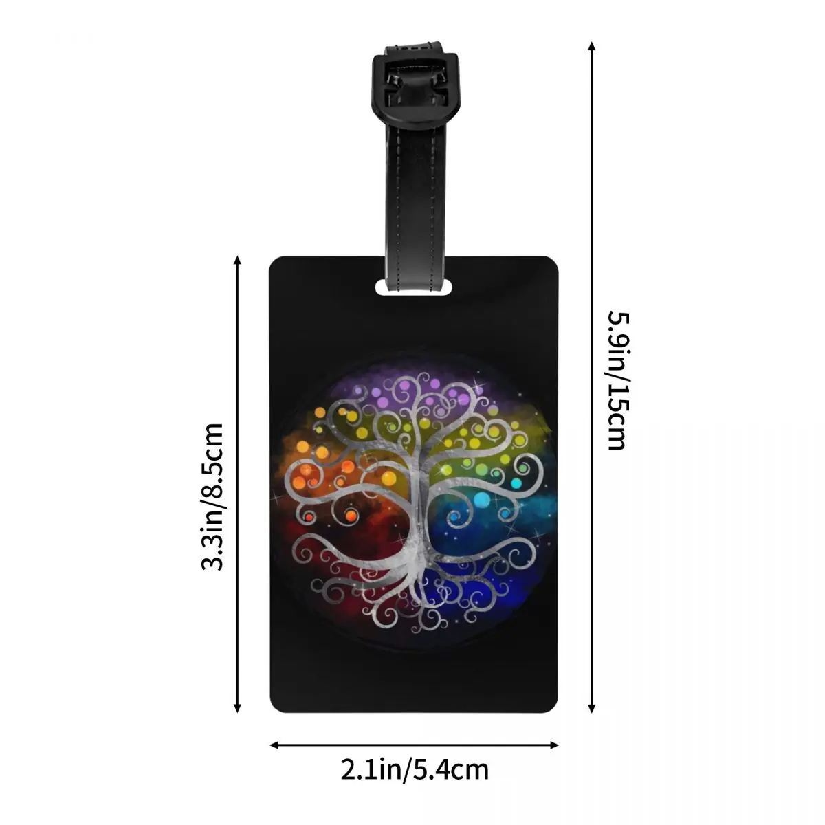 Серебряная бирка для багажа Древо жизни викинги на заказ бирки Обложка личной