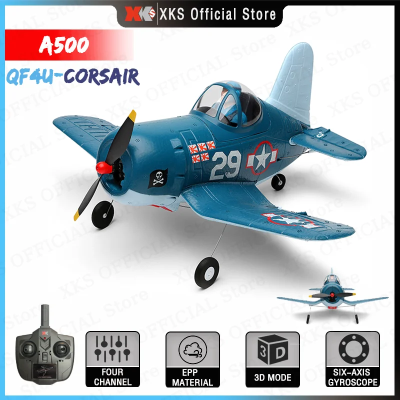 Wltoys XKS A500 A250 RC самолет QF4U истребитель 4Ch 3D/6G 6-осевой гироскоп с дистанционным управлением мини-самолет строительный подарок для мальчика
