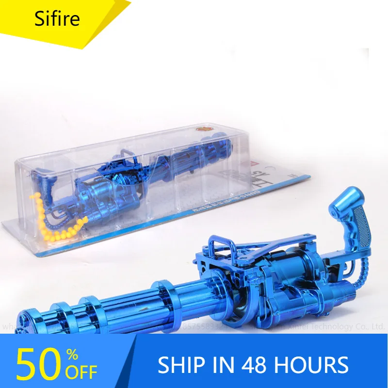 

Gatling снайперская миниатюрная мягкая пуля из сплава 1:6 игрушка Золотая модель пистолета может снимать для коллекционирования детский день р...