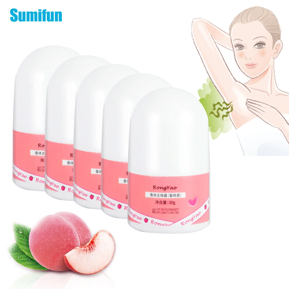 

1/3/5pcs Sumifun Remove Bad Smell Lotion for Body Odor Underarm Deodorant Peach Fragrance Antiperspirant Ball Refreshing Liquid