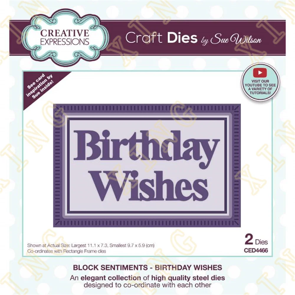 

Sentiments Birthday Wishes New Metal Cutting Dies Scrapbook Diary Decoration Embossing Template Diy Greeting Card Handmade