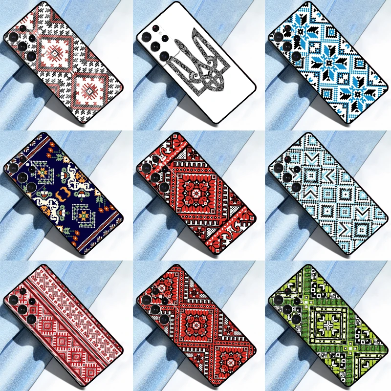 Cap Nash  Ukraine Ornament Pattern Case For Samsung Galaxy S23 S22 Ultra S8 S9 S10 Plus Note 10 20 Ultra S21 S20 FE Phone Shell 