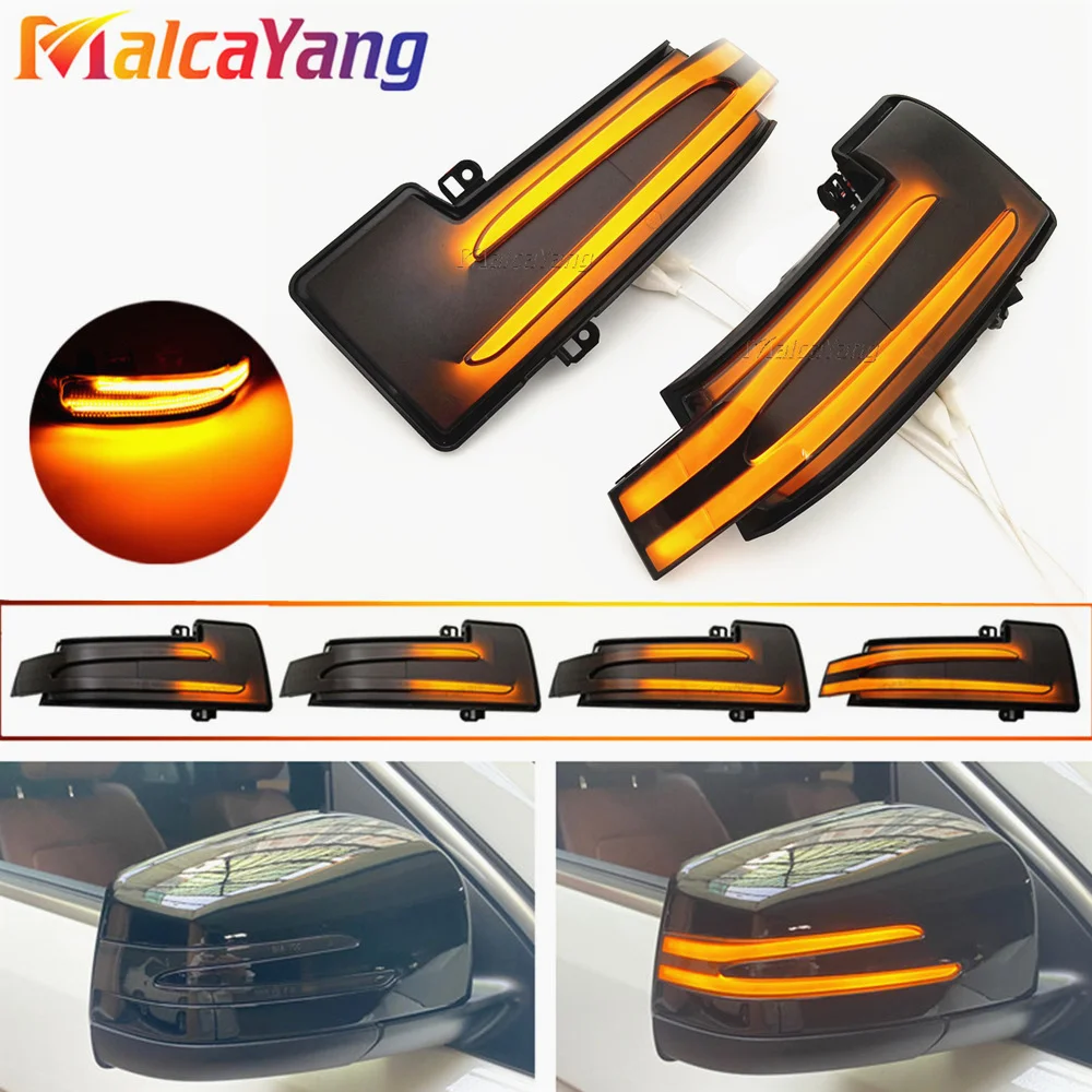 

2Pieces Dynamic LED Turn Signal Rearview Mirror Indicator Blinker Light For Mercedes-Benz G R-Class GLS W463 X164 X166 W166 W251