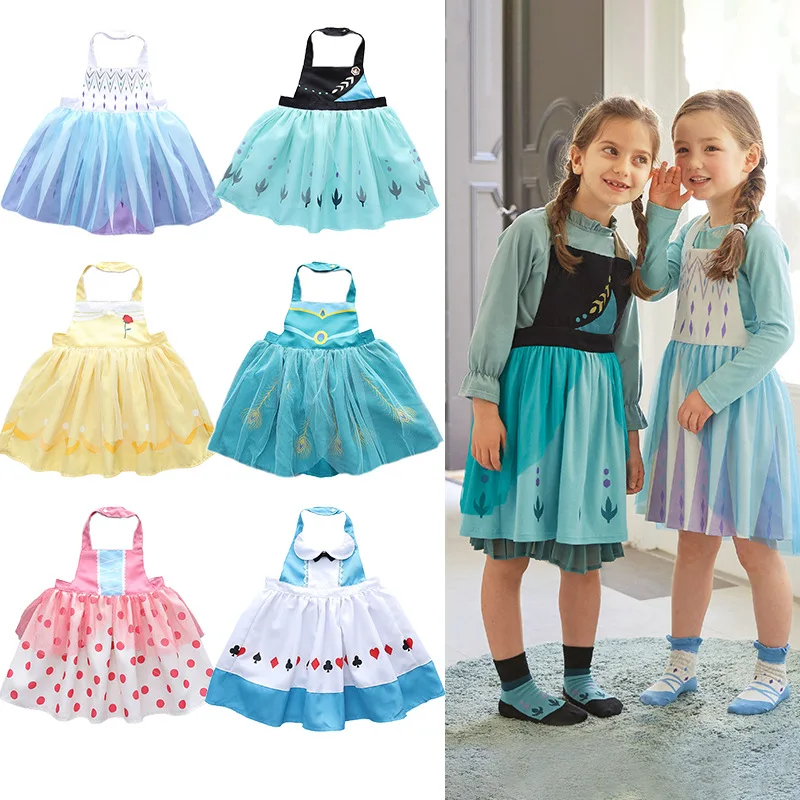 

Children's Apron Drawing Smock Antifouling Middle-aged Kids Kindergarten Baking Painting Craft Art Belle Anna Alice Aprons