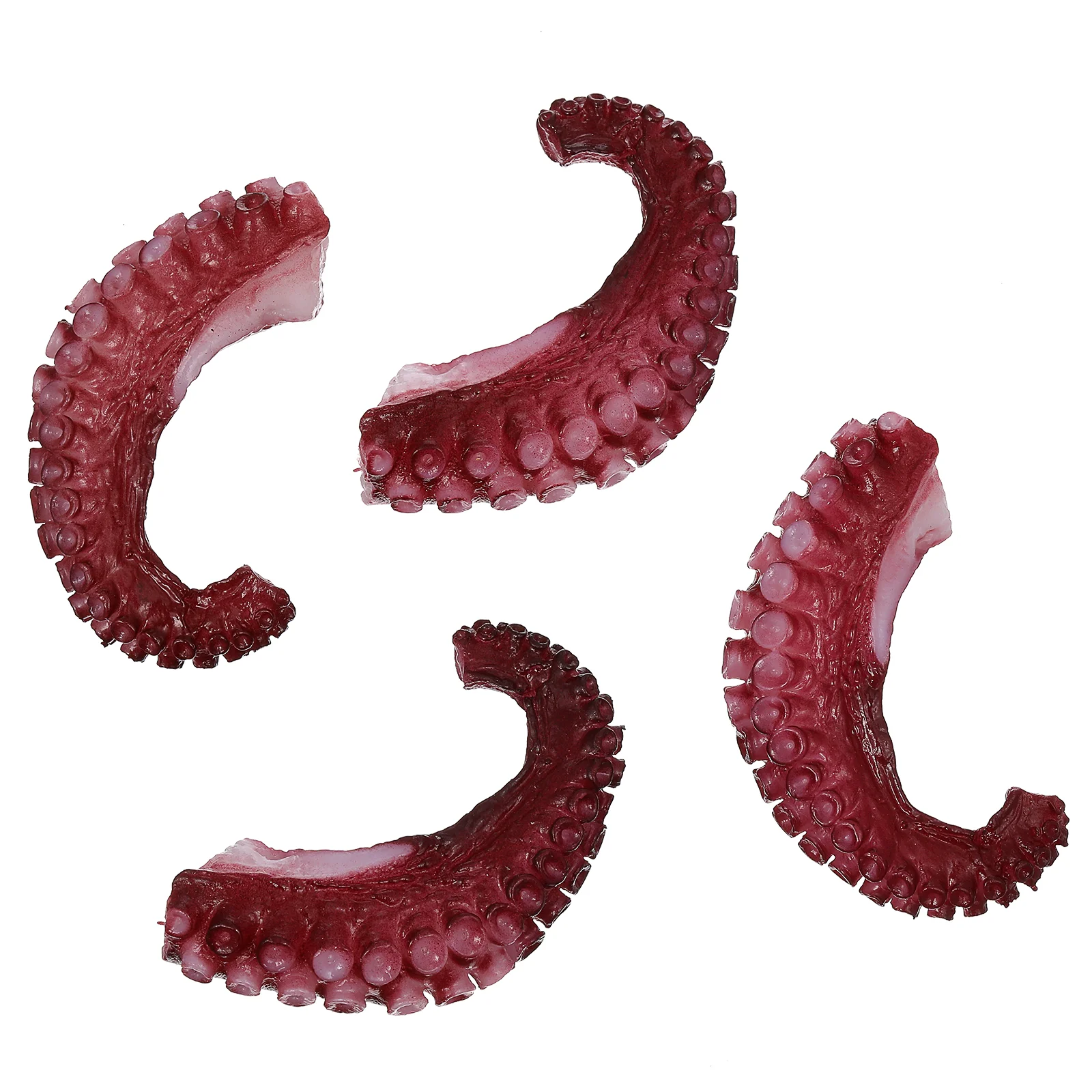 

4 Pcs Squid Sea Decor Fake Octopus Claw Artificial Seafood Models Realistic Claws Ocean Simulation Adornment Pvc Child