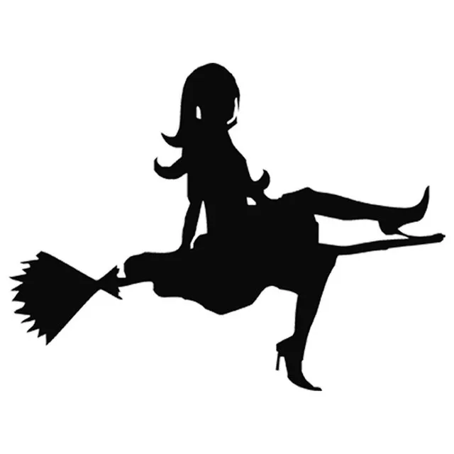 

Flying Witch Car Sticker 2