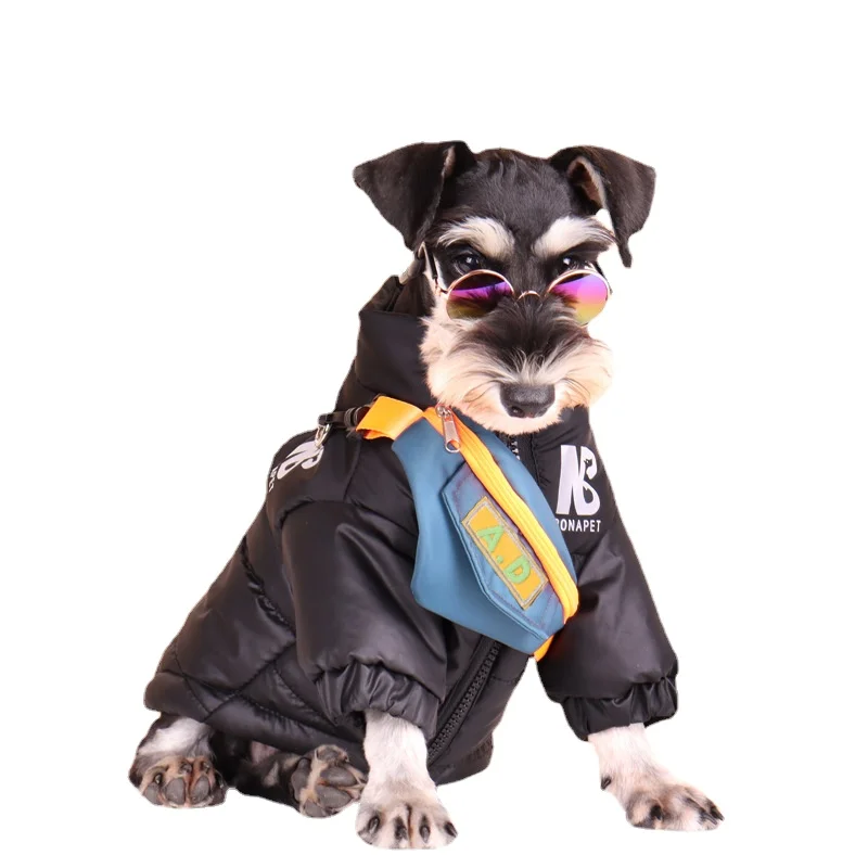 

2023 new fashion dog cotton clothes pet down cotton clothing reflective autumn and winter warm fashion brand jacket clothes