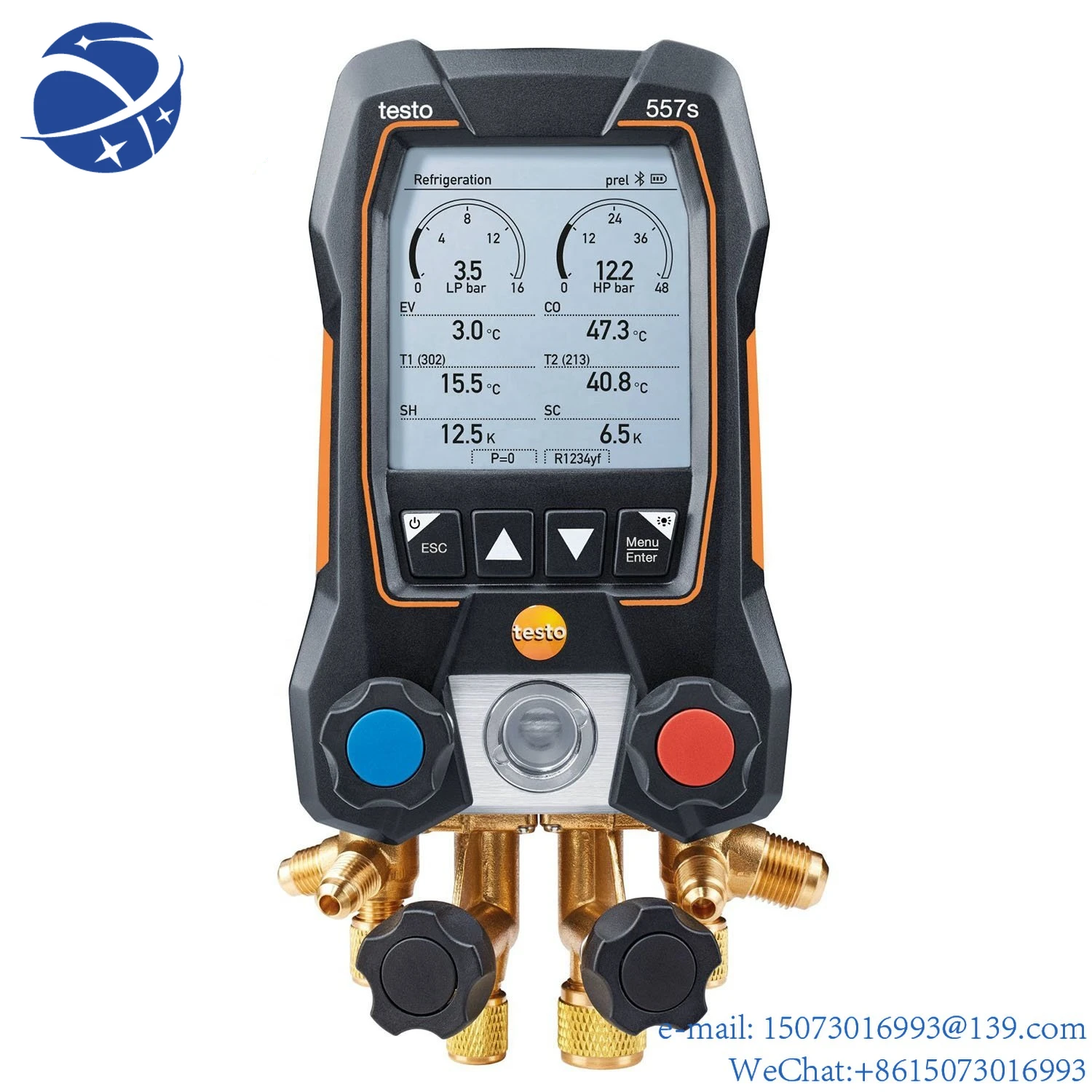 

Yun Yi 557sCertified Products 4 Valves Bluetooth Smart Digital Manifold Gauge Testo 550s