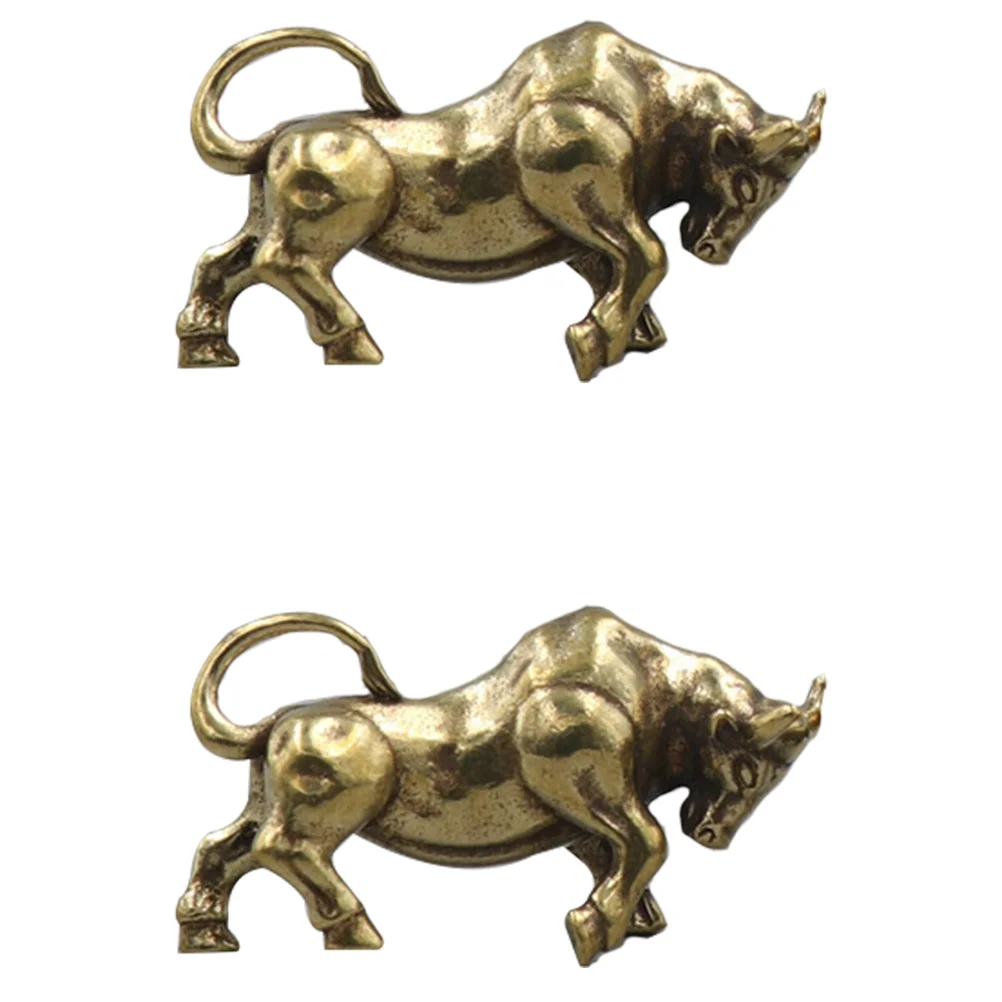 

Bull Animal Statue Figurine Figurines Ox Zodiac Wealthcow Brass Decor Mascot Year Sculpture Desktop Dashboard Luck Home Good
