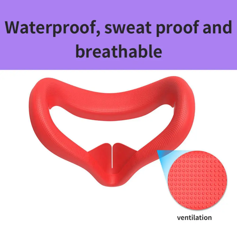 

Color Replacement Protective Case For Oculus Quest 2 Silicone Protective Cover Breathable Silicone Cushion Face Cover Anti-sweat