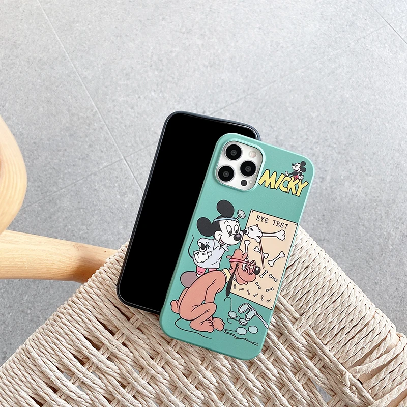 Cute Disney Mickey Phone Cases For iPhone 14 13 12 11 Pro Max  XR X XS MAX 8 7 Plus SE 2020 Anti-fall Cover
