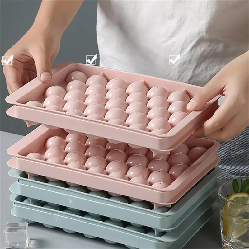 

Креативный круглый поднос с крышкой, Пластиковая форма для льда, холодильник, большая коробка для льда, коробка для льда, кухонные инструмен...