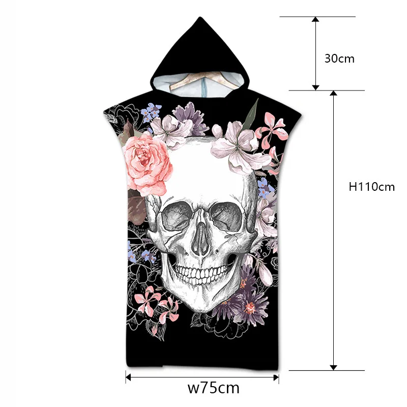 Полотенце-пончо женское пляжное полотенце-пончо для серфинга накидка с