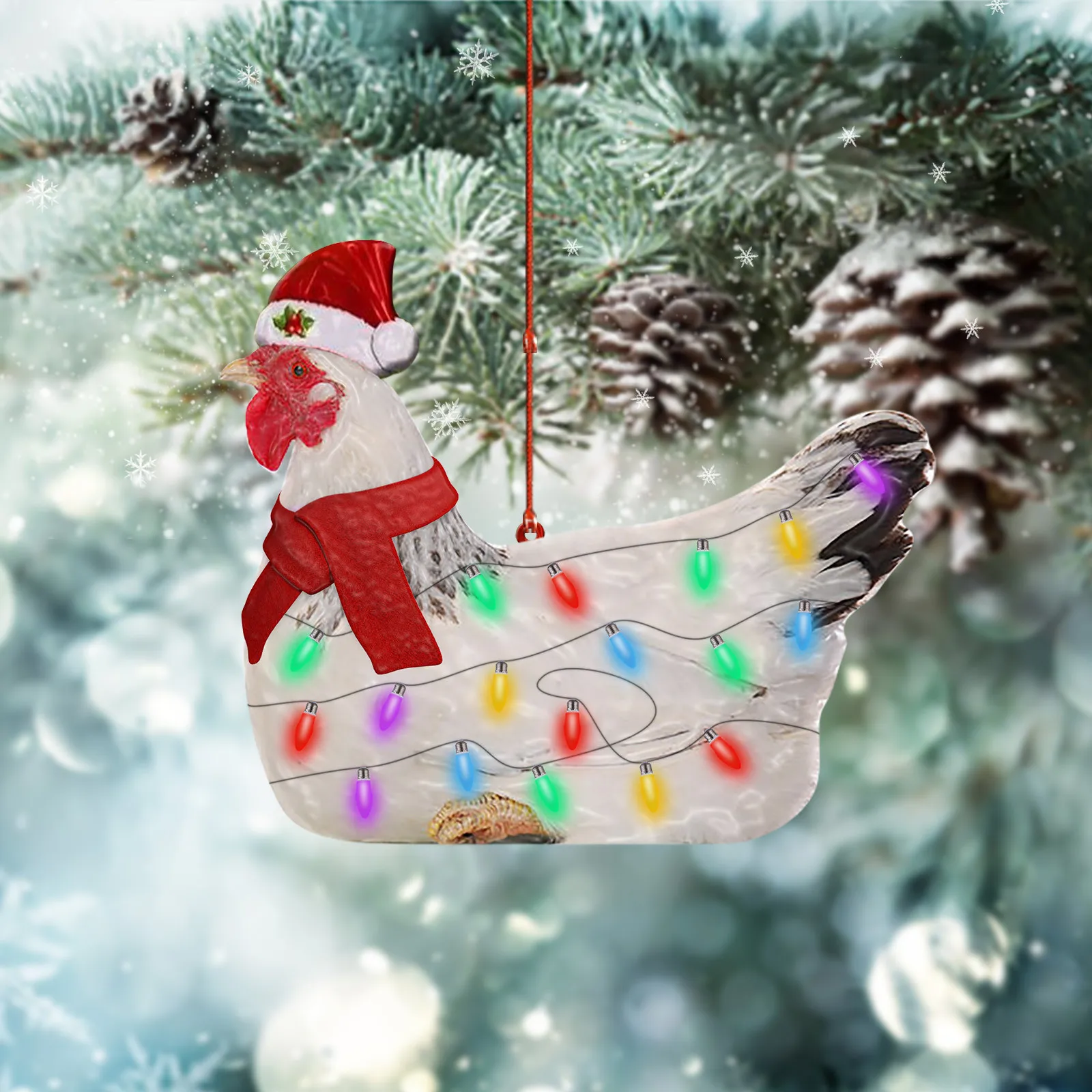 Рождественские светодиодные ночники для двора лампа цыплят с солнечной батареей