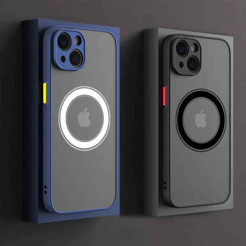 

Shockproof Armor Case For iPhone 14 13 12 11 Pro Max Mini XS XR Magsafe Wireless Magnetic Charging Cover on iphone 14 Plus Cases