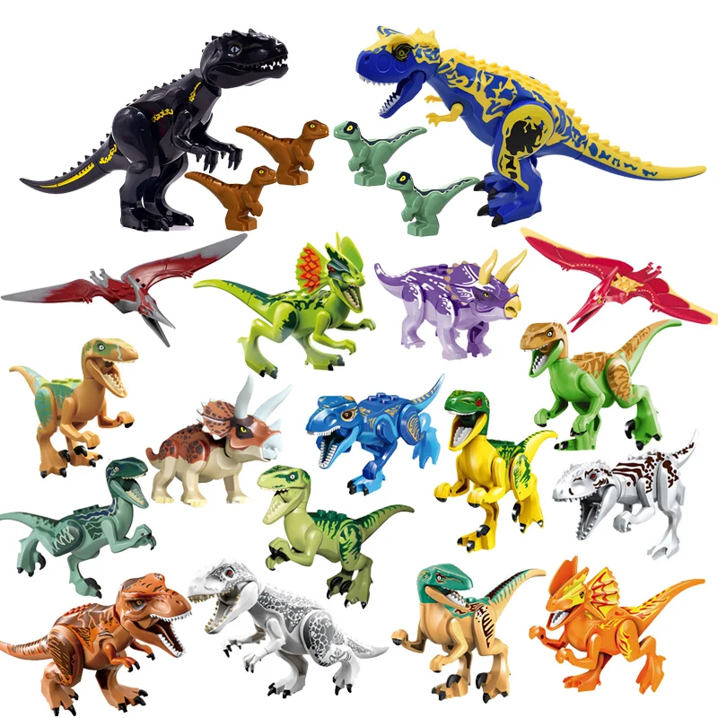 

Jurassic World Brutal Raptor Dinosaur Fossils Dinosaur Figure Building Blocks Brick Compatible Dino Toy For Children