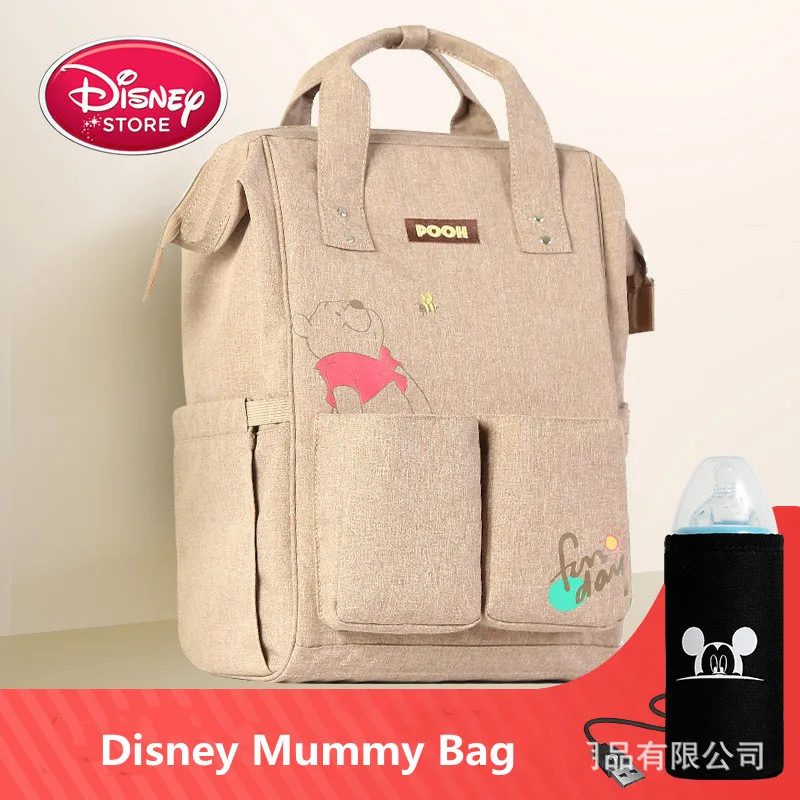 Сумки для мам Disney, многофункциональный рюкзак для подгузников с Микки Маусом, Вместительная дорожная сумка для детской коляски