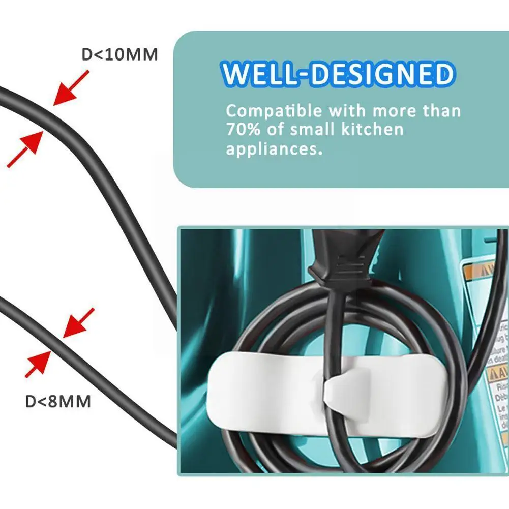 

Cable Holder Clip Universal The Cord Wrapper Cord Organizer For Cables Storage Cable For Air Fryer Coffee Machine Kitchen T Y3q6