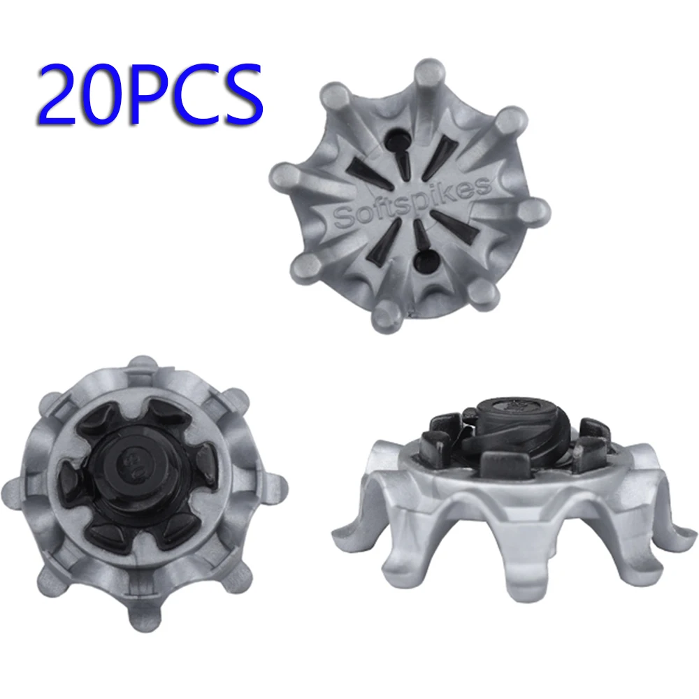 20 штук Гольф обувь мягкими шипами Шпильки 1/4 поворот Быстрый Твист обуви замена