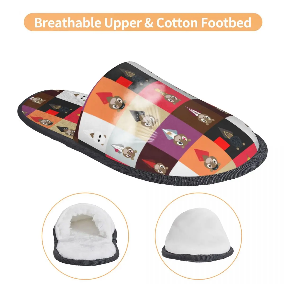 Женские домашние тапочки Kanye West Bear мягкая обувь с эффектом памяти Уютная теплая