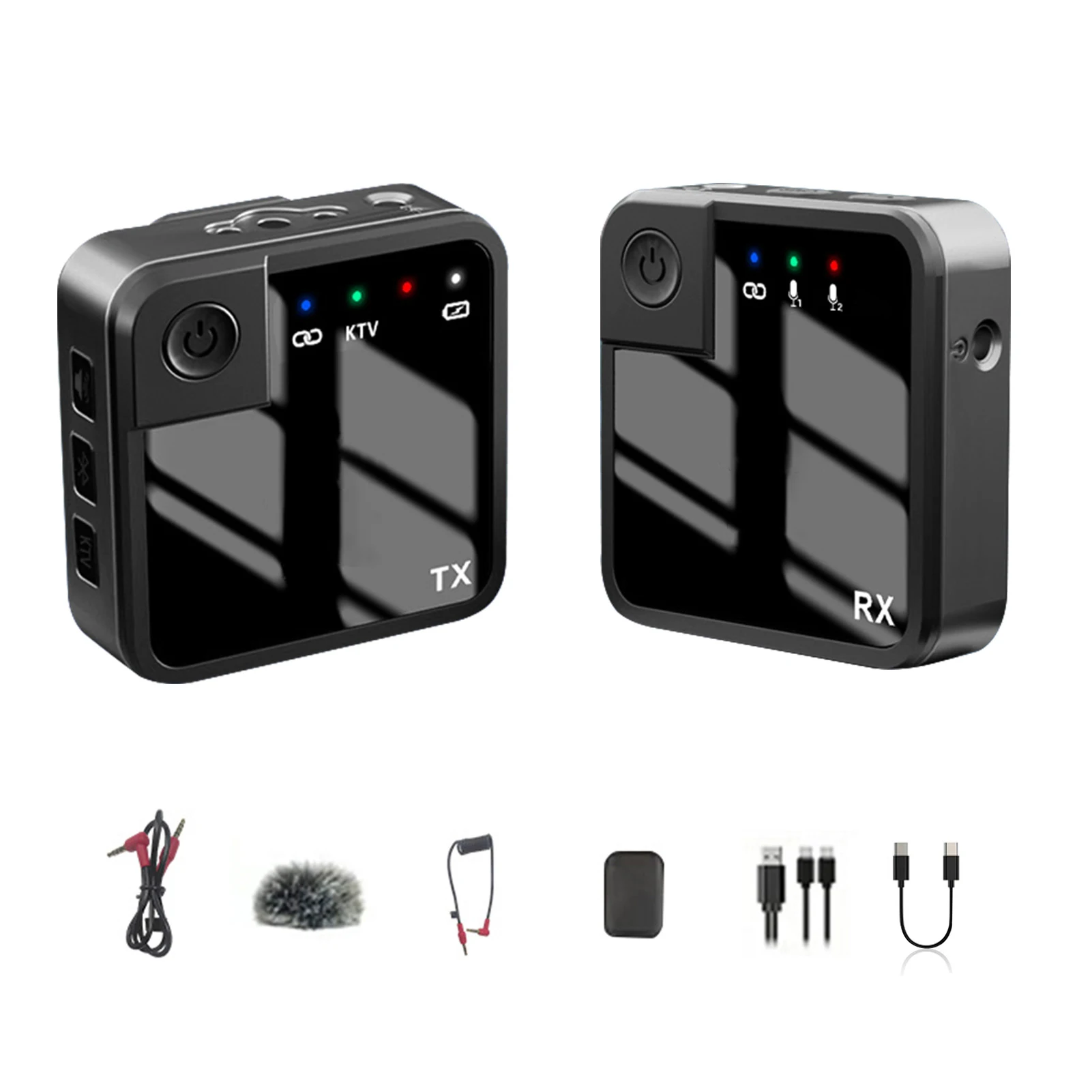 

Wireless Lavalier Microphone Outdoor Noise Reduction Live Lavalier Microphone Easy To Carry Microphone System