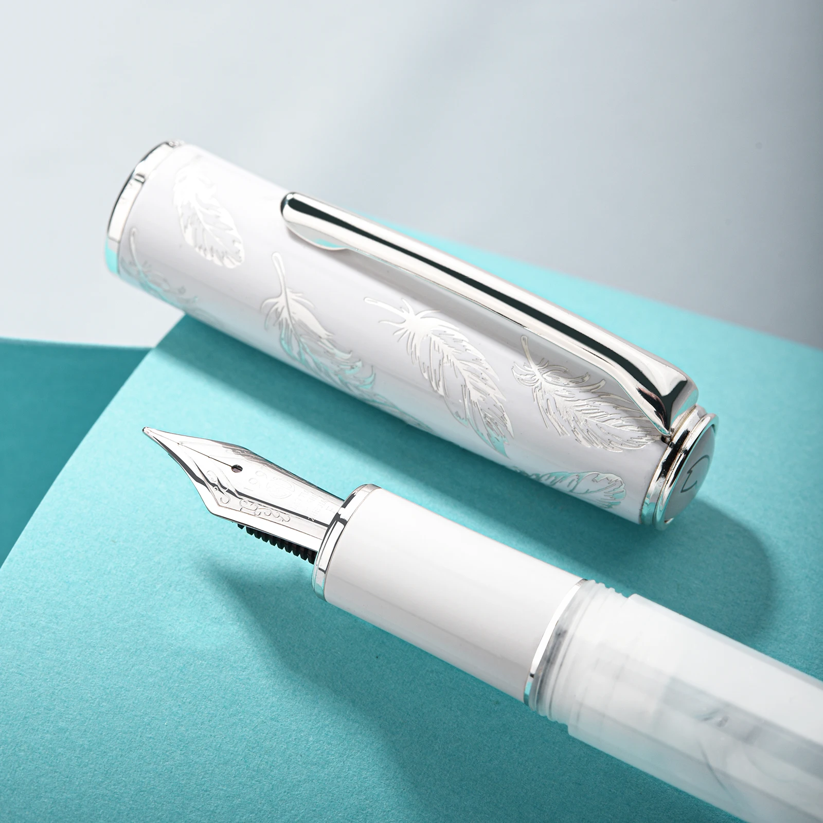 

Ручка перьевая Hongdian с наконечником, белый карандаш в подарок, школьный конвертер для письма из смолы