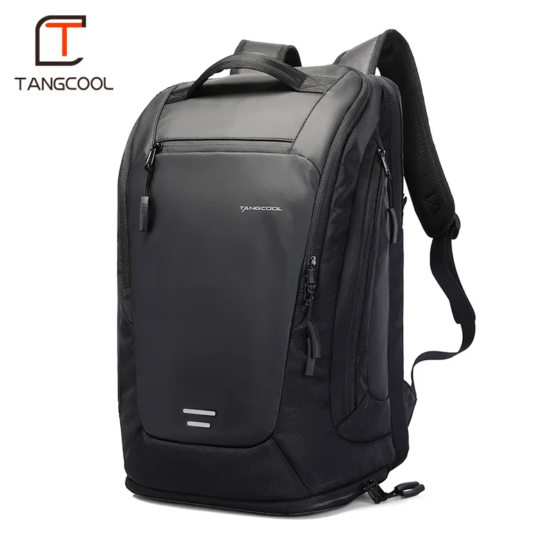 Tangcool 17 Inch Laptop Backpack Male Bag Multi-layer Space Travel Male Bag Anti-thief Mochila Shoes Compartment Large Capacity