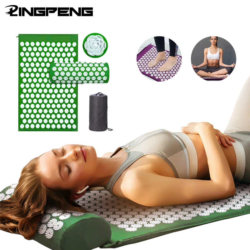 Acupressure Mat  Massage Yoga Cushion For Exercise Muscle Relaxation Fatigue Stress Reduction Back/Neck Pain Relief