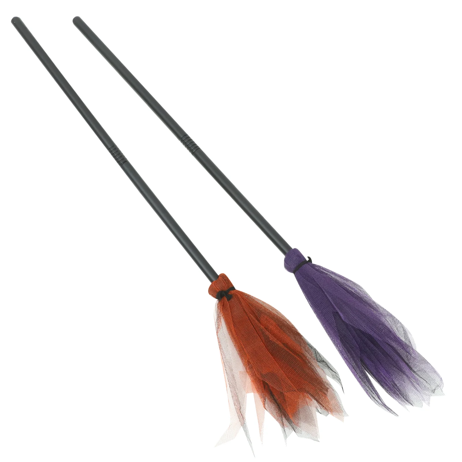 

2pcs Halloween Witch Broomstick Decorative Witch Broom Stage Performance Broom