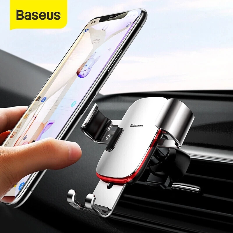 Baseus-Soporte de teléfono para coches, sostenedor de 360 grados de rotación, para la rejilla de ventilación, para iPhone