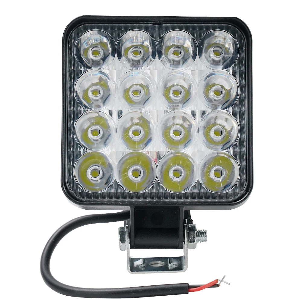 

1pc 48w 16LED Car Work Light Pod Lighting Truck Off Road Tractor 12v 24v Waterproof Driving Fog Lamps For SUV ATV Trucks Boats